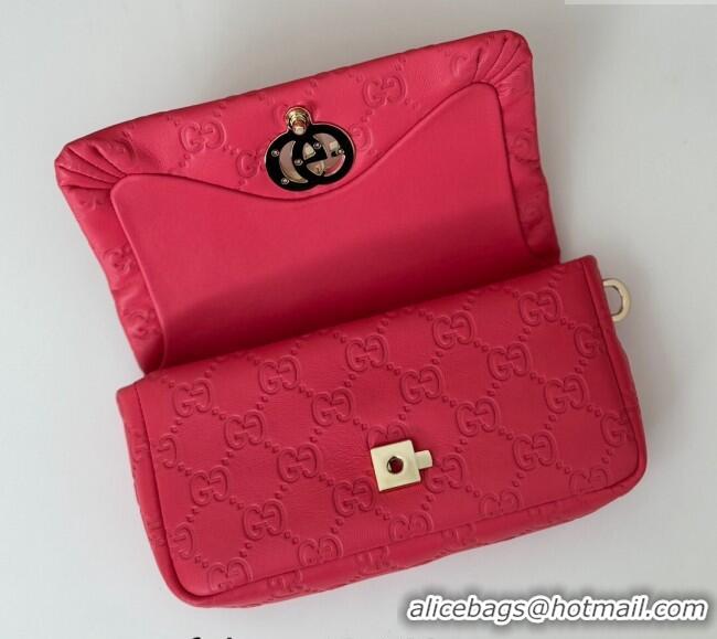 Super Quality Gucci GG Puffy Leather Milano Mini Top Handle bag 806017 Pink 2024