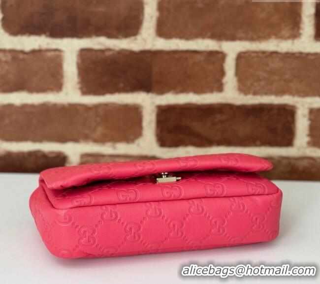 Super Quality Gucci GG Puffy Leather Milano Mini Top Handle bag 806017 Pink 2024