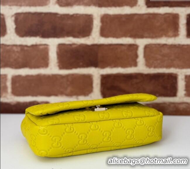 Reasonable Price Gucci GG Puffy Leather Milano Mini Top Handle bag 806017 Yellow 2024