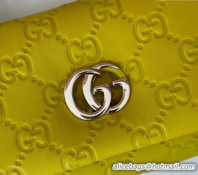 Reasonable Price Gucci GG Puffy Leather Milano Mini Top Handle bag 806017 Yellow 2024