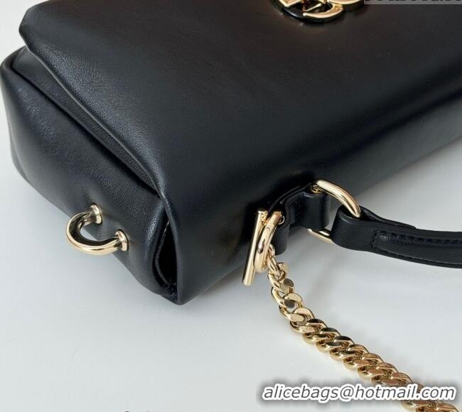 Luxury Cheap Gucci Puffy Calf Leather Milano Mini Top Handle bag 806017 Black 2024