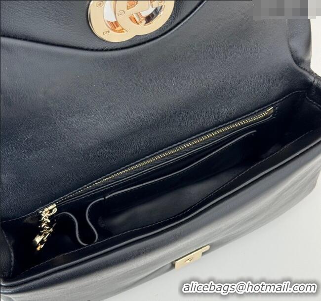 Luxury Cheap Gucci Puffy Calf Leather Milano Mini Top Handle bag 806017 Black 2024