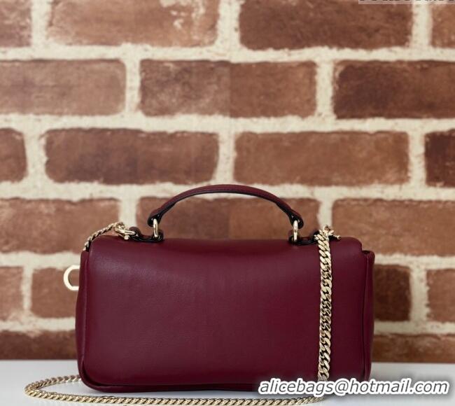 Well Crafted Gucci Puffy Calf Leather Milano Mini Top Handle bag 806017 Dark Burgundy 2024