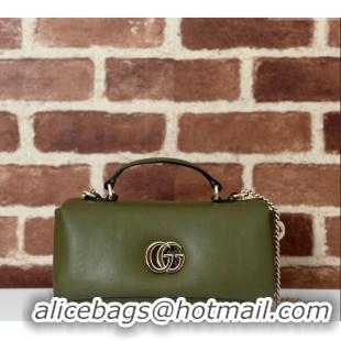 Buy Cheap Gucci Puffy Calf Leather Milano Mini Top Handle bag 806017 Green 2024