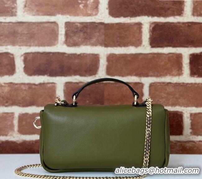 Buy Cheap Gucci Puffy Calf Leather Milano Mini Top Handle bag 806017 Green 2024