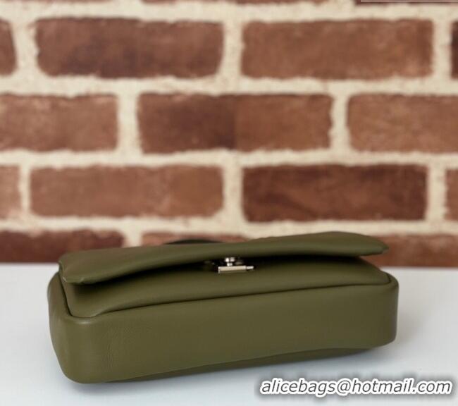Buy Cheap Gucci Puffy Calf Leather Milano Mini Top Handle bag 806017 Green 2024