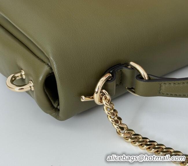 Buy Cheap Gucci Puffy Calf Leather Milano Mini Top Handle bag 806017 Green 2024