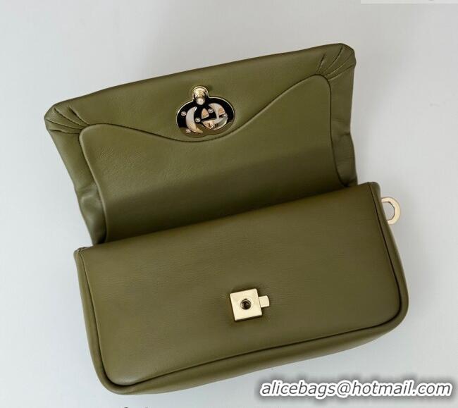 Buy Cheap Gucci Puffy Calf Leather Milano Mini Top Handle bag 806017 Green 2024