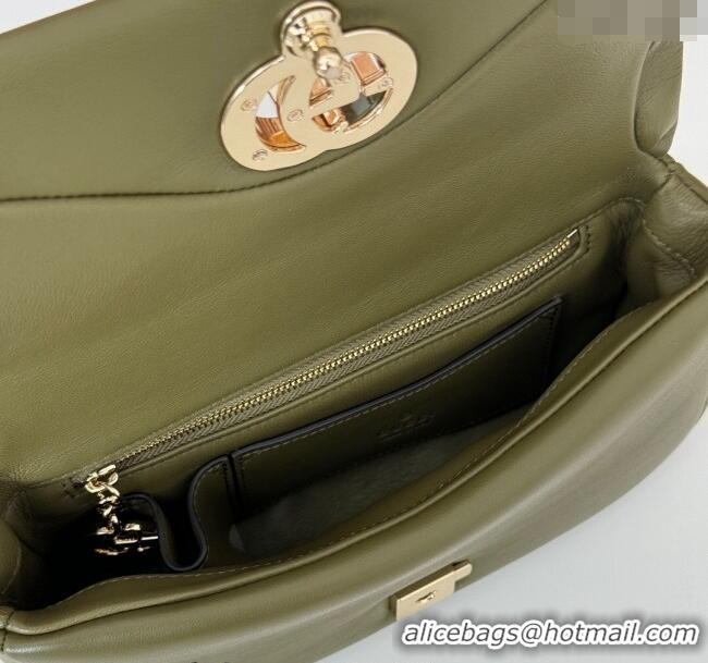 Buy Cheap Gucci Puffy Calf Leather Milano Mini Top Handle bag 806017 Green 2024