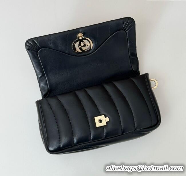 Super Quality Gucci Quilted Puffy Leather Milano Mini Top Handle bag 806017 Black 2024