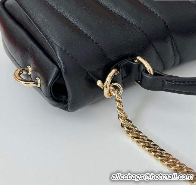 Super Quality Gucci Quilted Puffy Leather Milano Mini Top Handle bag 806017 Black 2024