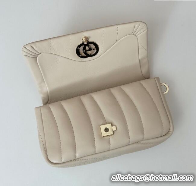 Famous Brand Gucci Quilted Puffy Leather Milano Mini Top Handle bag 806017 White 2024