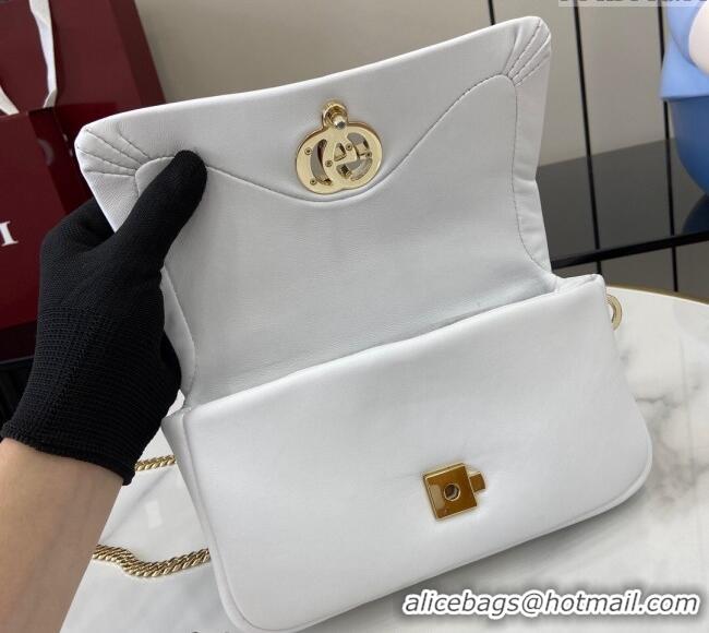 Promotional Gucci Puffy Calf Leather Milano Mini Top Handle bag 806017 White 2024