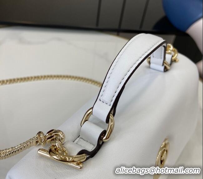 Promotional Gucci Puffy Calf Leather Milano Mini Top Handle bag 806017 White 2024