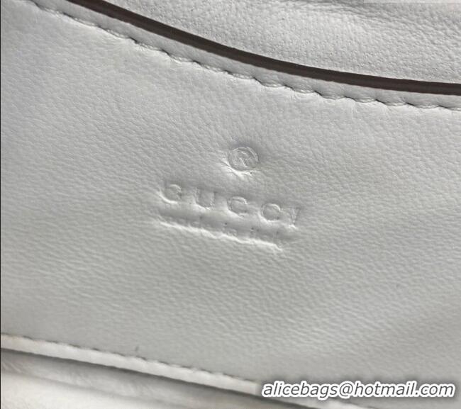 Promotional Gucci Puffy Calf Leather Milano Mini Top Handle bag 806017 White 2024