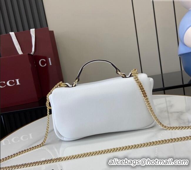 Promotional Gucci Puffy Calf Leather Milano Mini Top Handle bag 806017 White 2024