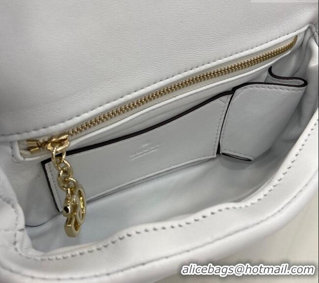 Promotional Gucci Puffy Calf Leather Milano Mini Top Handle bag 806017 White 2024