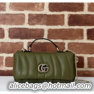 Well Crafted Gucci Quilted Puffy Leather Milano Mini Top Handle bag 806017 Green 2024