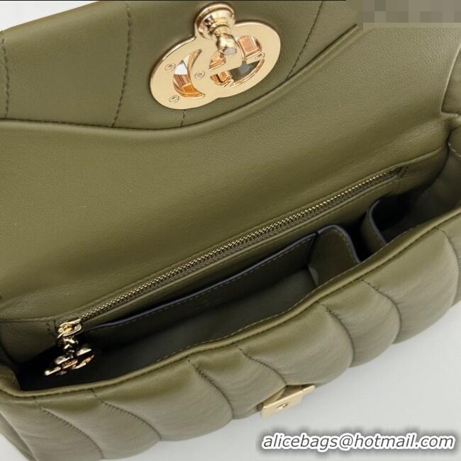 Well Crafted Gucci Quilted Puffy Leather Milano Mini Top Handle bag 806017 Green 2024