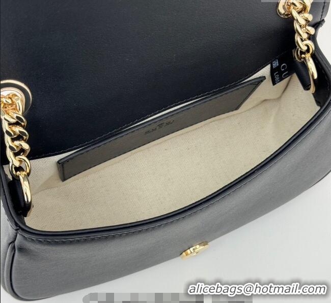 Good Product Gucci Blondie Leather Mini Shoulder Bag 815711 Black 2024