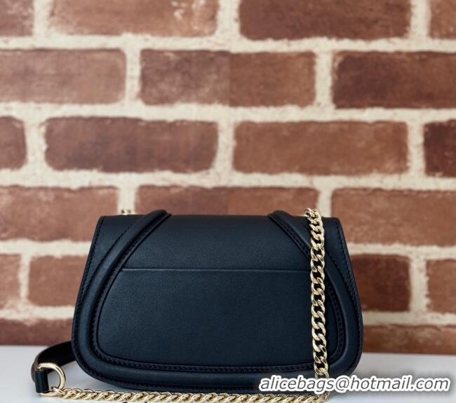 Good Product Gucci Blondie Leather Mini Shoulder Bag 815711 Black 2024