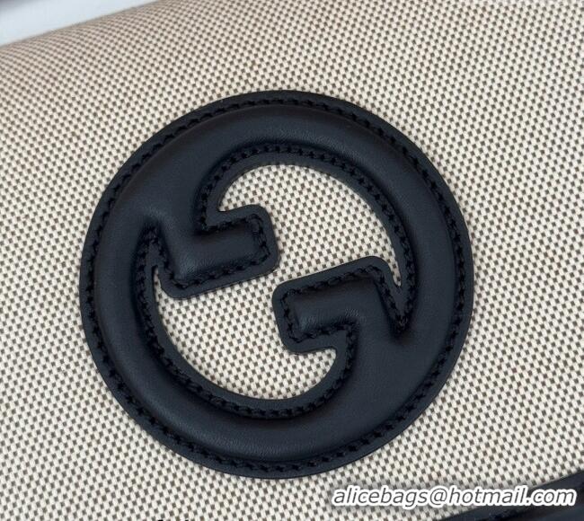 Classic Specials Gucci Blondie Top Handle bag in Linen Canvas and Leather 815714 Black 2024