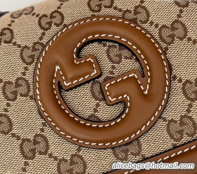 Affordable Price Gucci Blondie Small Shoulder bag in GG Canvas and Leather 815700 Brown 2024