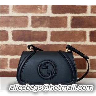 Best Quality Gucci Blondie Small Shoulder bag in Smooth Leather 815700 Black 2024