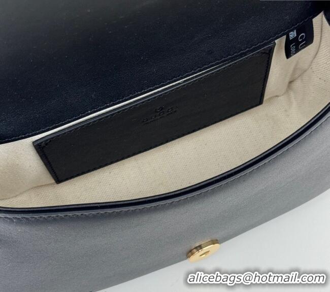 Best Quality Gucci Blondie Small Shoulder bag in Smooth Leather 815700 Black 2024