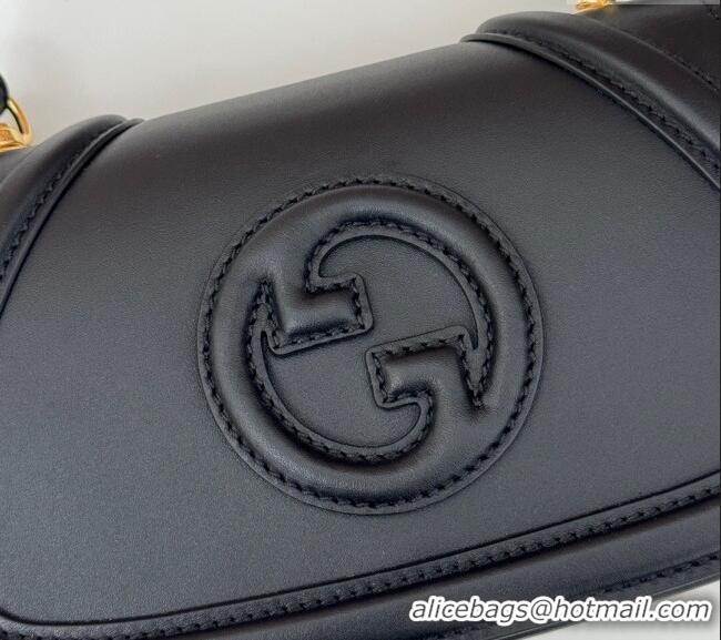 Best Quality Gucci Blondie Small Shoulder bag in Smooth Leather 815700 Black 2024