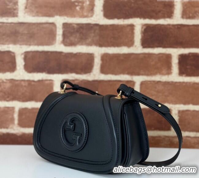 Best Quality Gucci Blondie Small Shoulder bag in Smooth Leather 815700 Black 2024
