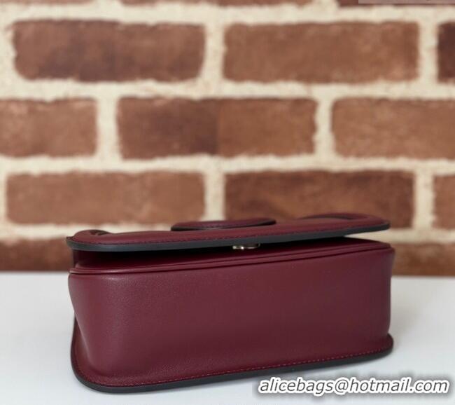 Buy Classic Gucci Blondie Small Shoulder bag in Smooth Leather 815700 Dark Burgundy 2024