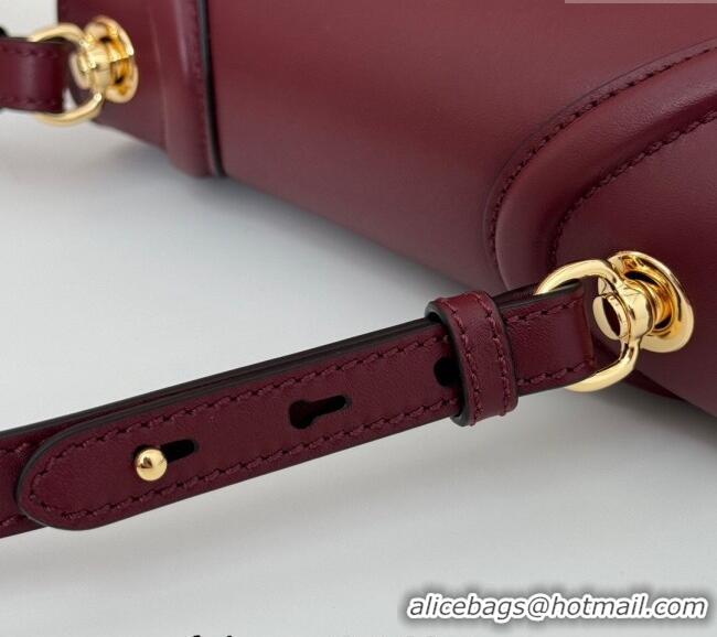 Buy Classic Gucci Blondie Small Shoulder bag in Smooth Leather 815700 Dark Burgundy 2024