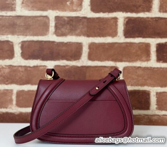 Buy Classic Gucci Blondie Small Shoulder bag in Smooth Leather 815700 Dark Burgundy 2024