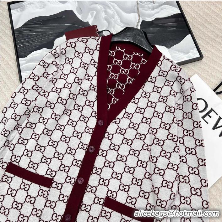 Modern Classic Gucci GG Reversible Wool-blend Jacquard Cardigan ‎G798157 2025