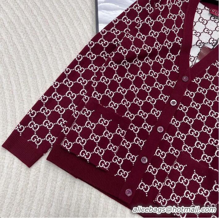 Modern Classic Gucci GG Reversible Wool-blend Jacquard Cardigan ‎G798157 2025