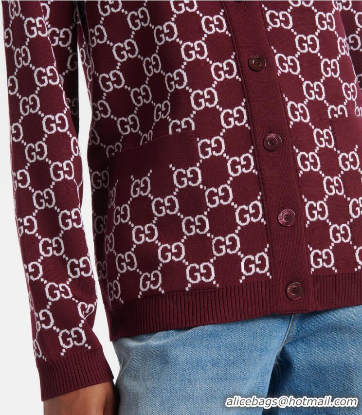Modern Classic Gucci GG Reversible Wool-blend Jacquard Cardigan ‎G798157 2025