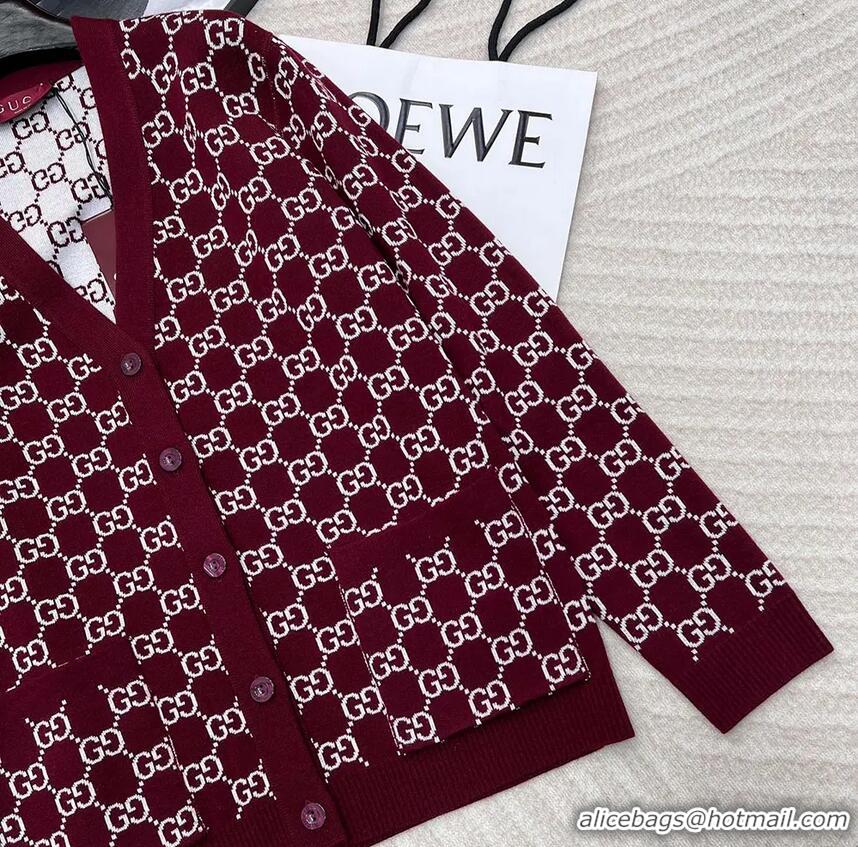 Modern Classic Gucci GG Reversible Wool-blend Jacquard Cardigan ‎G798157 2025