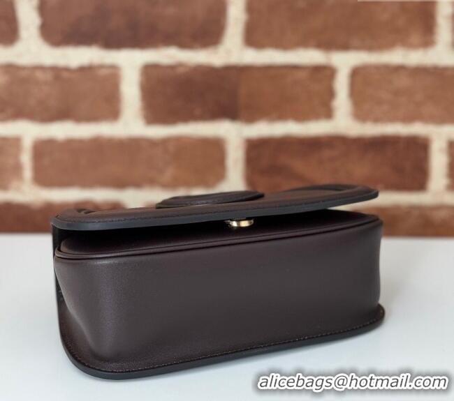 New Cheap Gucci Blondie Small Shoulder bag in Smooth Leather 815700 Coffee Brown 2024