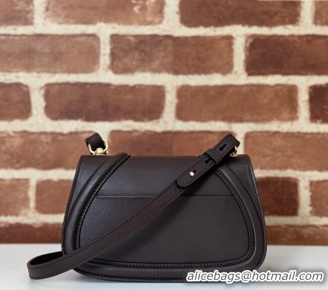New Cheap Gucci Blondie Small Shoulder bag in Smooth Leather 815700 Coffee Brown 2024