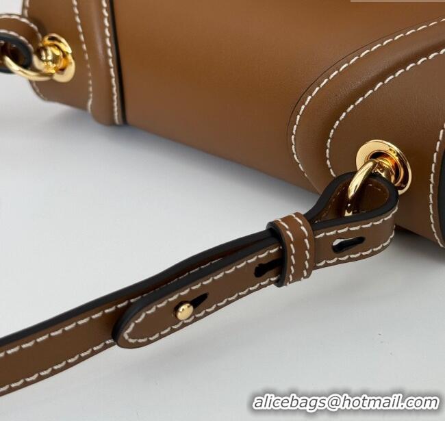 New Cheap Gucci Blondie Small Shoulder bag in Smooth Leather 815700 Tan Brown 2024