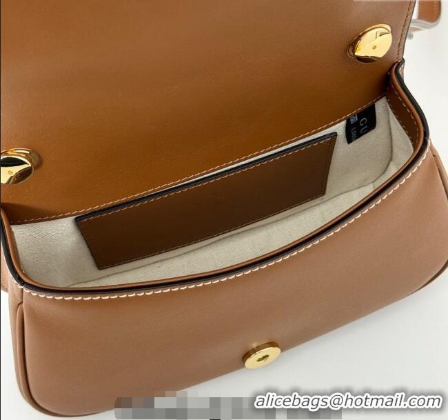 Good Product Gucci Blondie Small Shoulder bag in Linen Canvas and Leather 815700 Brown 2024