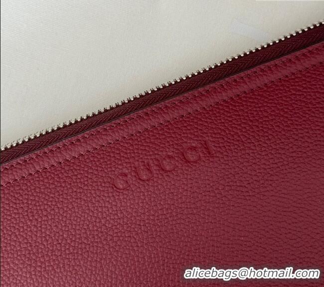 Luxury Cheap Gucci B Leather Small Crossbody Bag 801887 Red 2024
