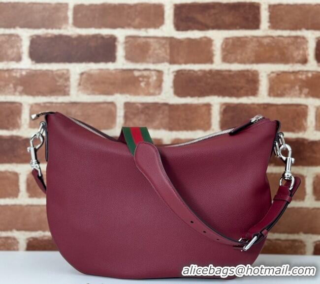 Luxury Cheap Gucci B Leather Small Crossbody Bag 801887 Red 2024
