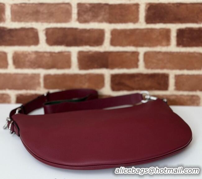 Luxury Cheap Gucci B Leather Small Crossbody Bag 801887 Red 2024