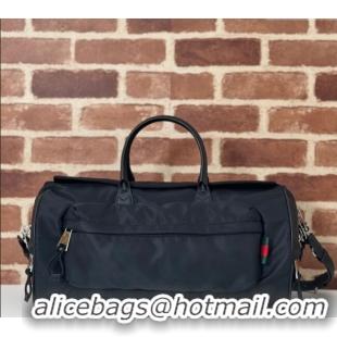 Promotional Gucci Mens Medium Nylon Duffle Bag 800185 Black 2024