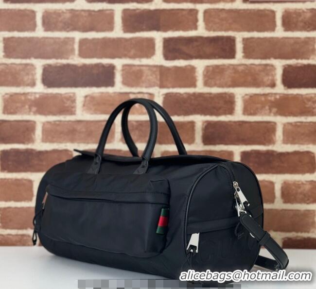 Promotional Gucci Mens Medium Nylon Duffle Bag 800185 Black 2024