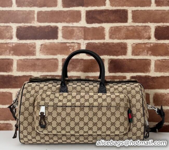 Promotional Gucci Mens Medium Original GG Canvas Duffle Bag 800185 Beige 2024