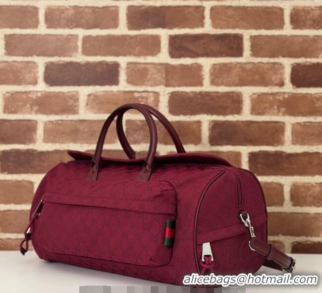 Pretty Style Gucci Mens Medium GG Canvas Duffle Bag 800185 Rosso Ancora Red 2024
