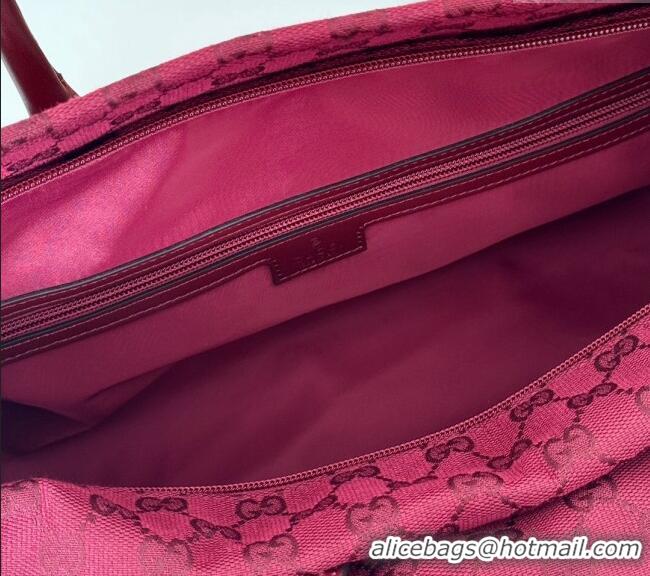 Pretty Style Gucci Mens Medium GG Canvas Duffle Bag 800185 Rosso Ancora Red 2024
